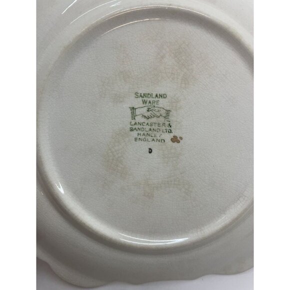 Sandland Ware Cake Plate Village Market Scene Made in England Vintage Dish - Picture 6 of 6